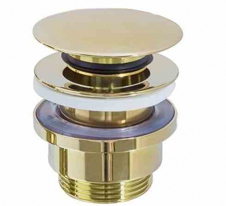 Dop pentru lavoar universal culoare auriu lucios cu închidere click-clack model Ventil Gold [1]