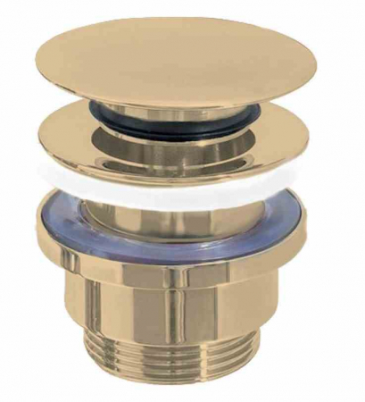 Dop pentru lavoar universal culoare auriu periat cu închidere click-clack model Ventil Brushed Gold [1]