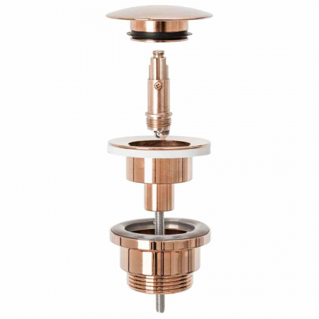 Dop pentru lavoar universal culoare roz auriu lucios cu închidere click-clack model Ventil Pink Gold [2]