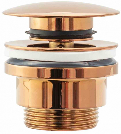 CHIUVETE / LAVOARE - Dop pentru lavoar universal culoare roz auriu lucios cu închidere click-clack model Ventil Pink Gold