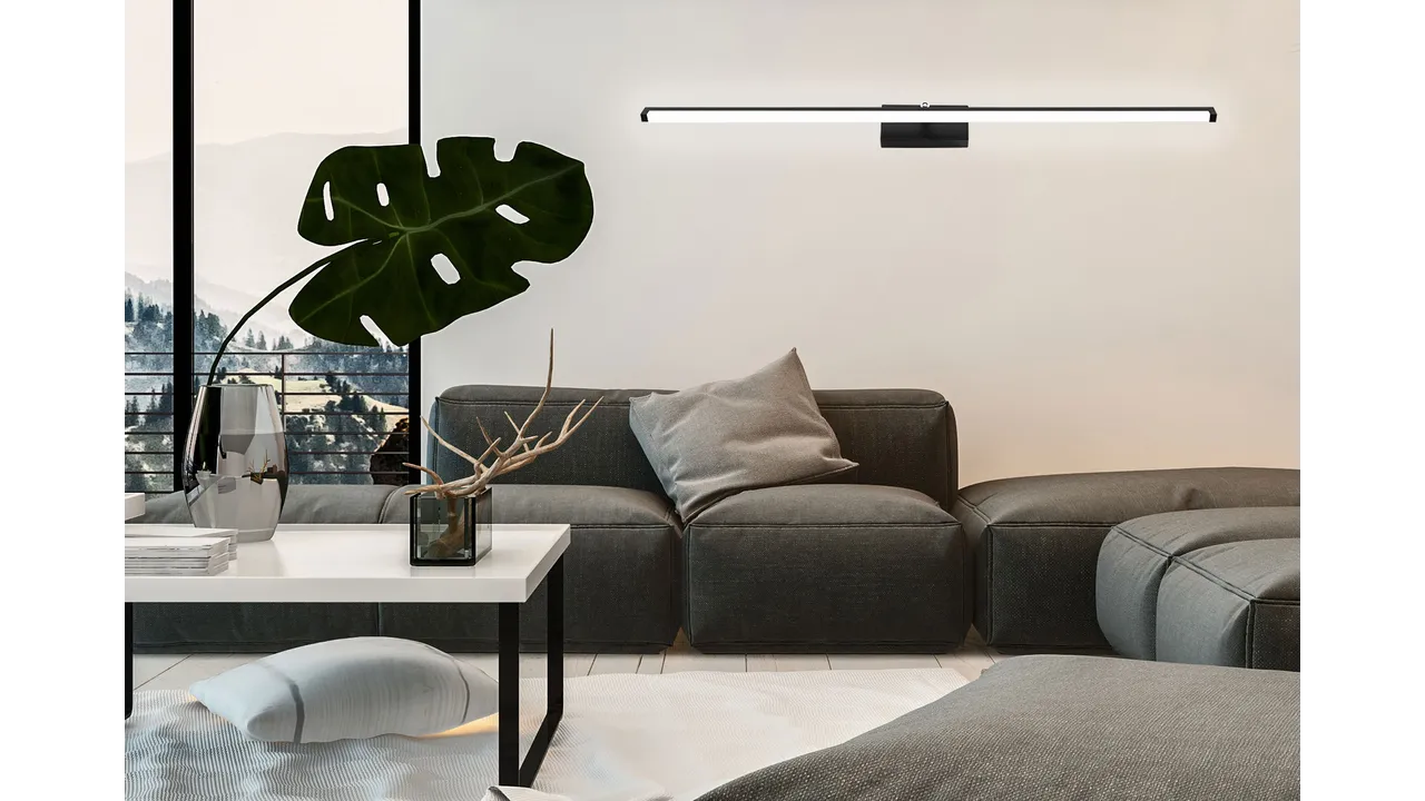 Aplică de baie LED pentru oglindă culoare neagră lungime 95 cm model APP375 [5]