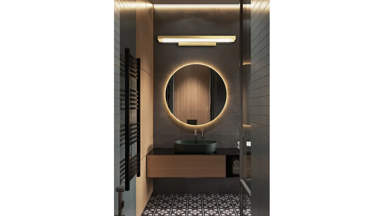 Aplică de baie LED pentru oglindă culoare aurie lungime 80 cm model APP837 [3]