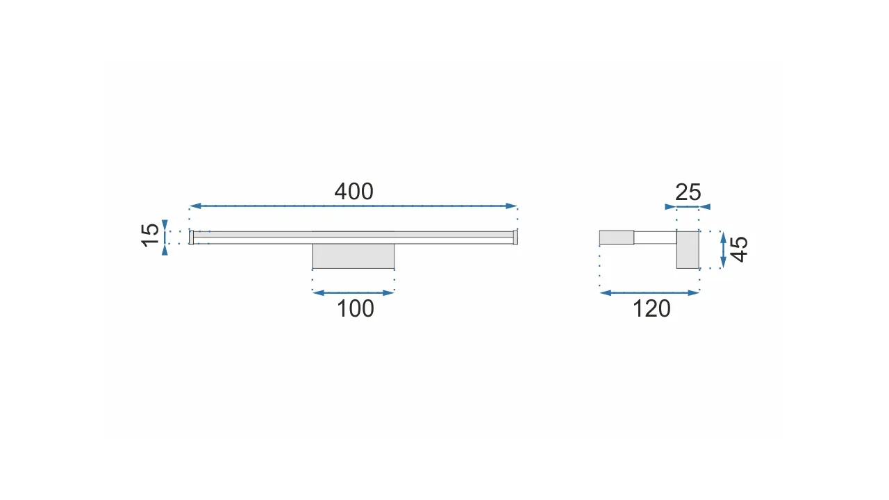 Aplică de baie LED pentru oglindă culoare crom lungime 40 cm model APP368 [5]