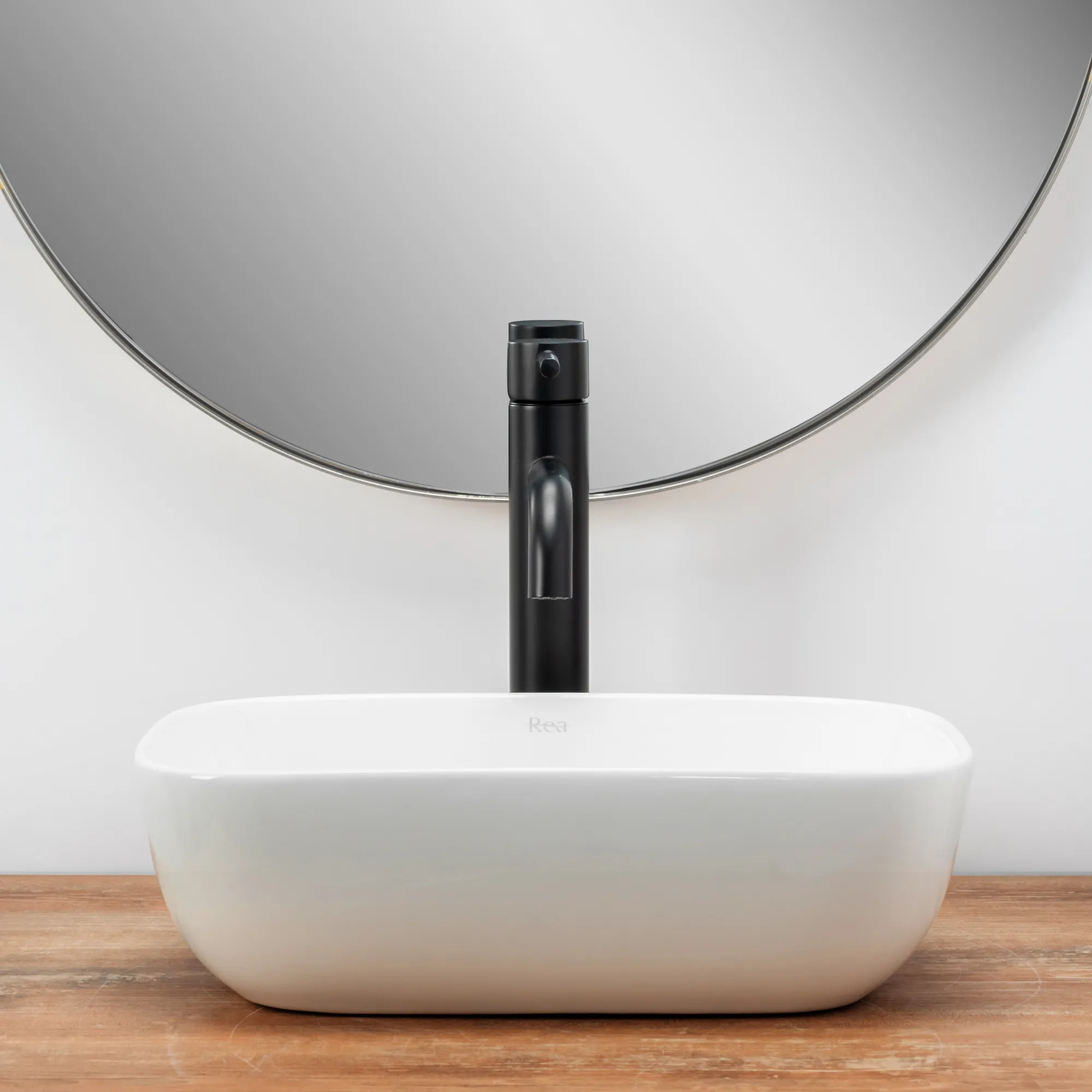 Lavoar baie pe blat formă dreptunghiulară lungime 37 cm culoare alb model Belinda Mini [2]