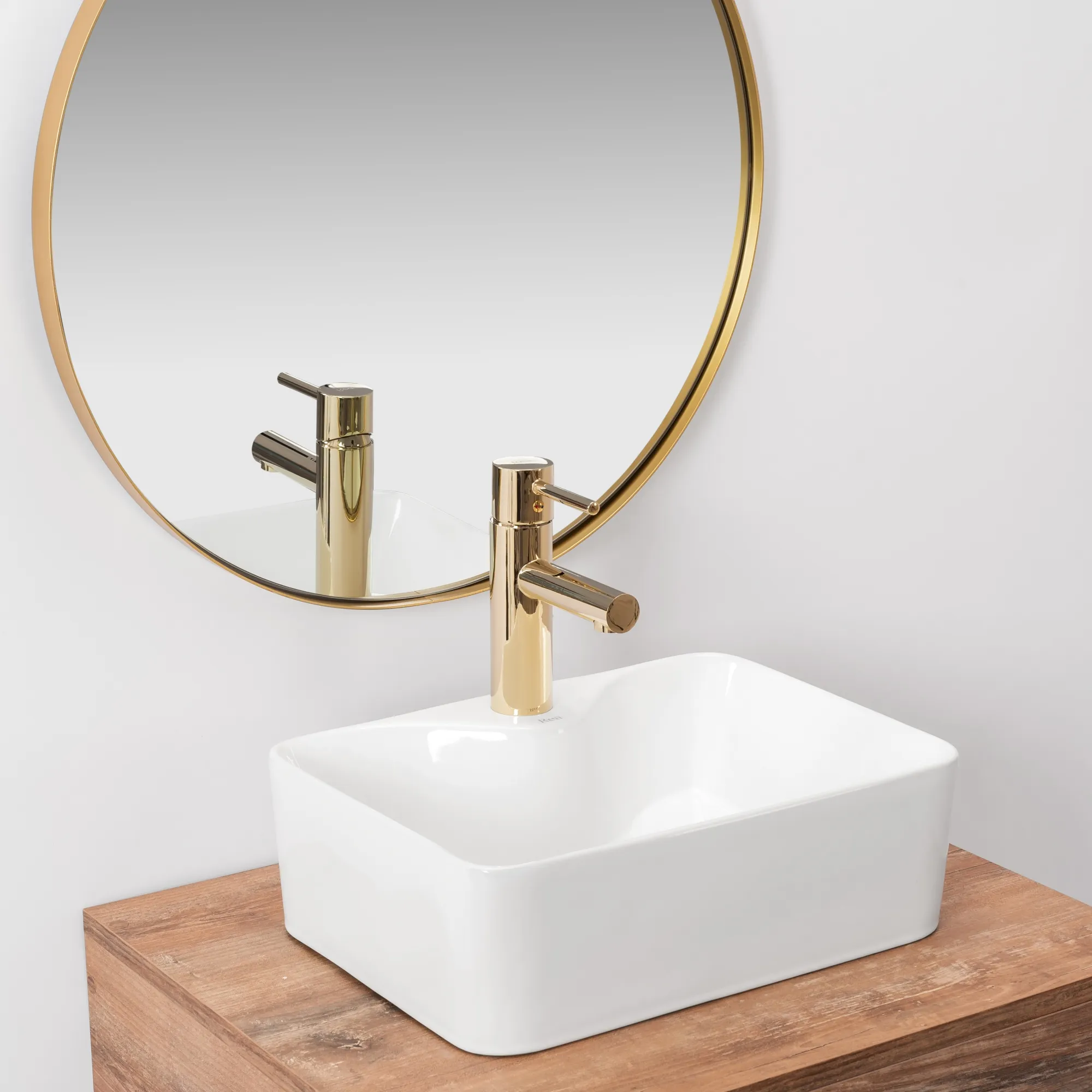 Lavoar baie pe blat formă dreptunghiulară lungime 41 cm culoare alb model Kelly Mini White [1]