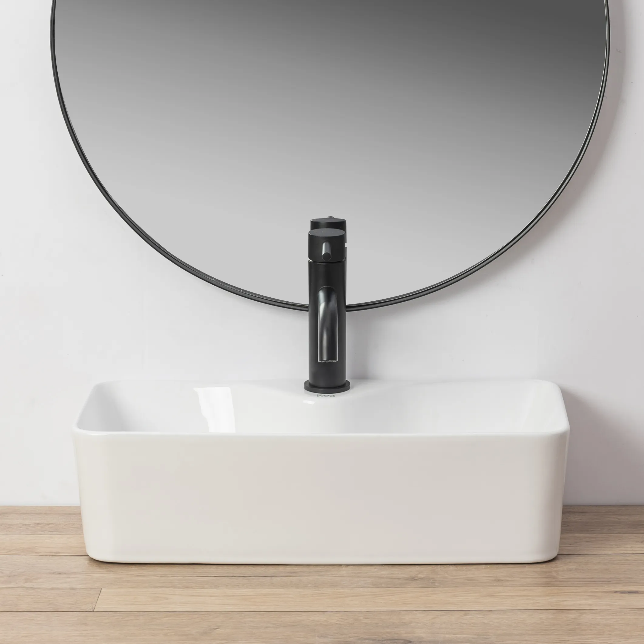 Lavoar baie pe blat formă dreptunghiulară lungime 50 cm culoare alb model Mery White [3]