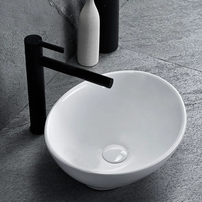 Lavoar pe blat formă ovală lungime 34 cm culoare alb model Sofia Mini White [2]