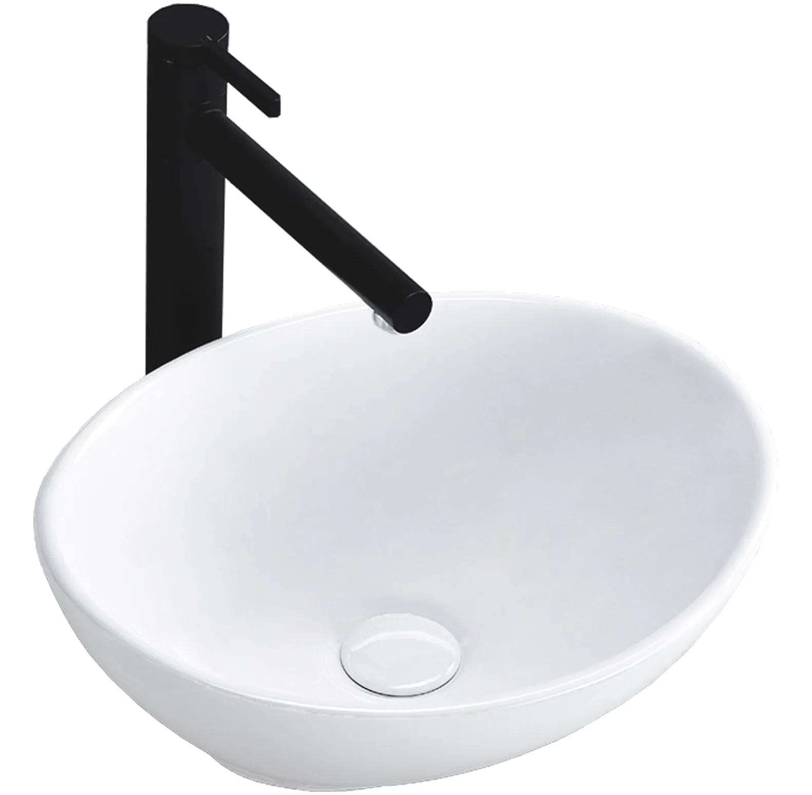 Lavoar pe blat formă ovală lungime 34 cm culoare alb model Sofia Mini White