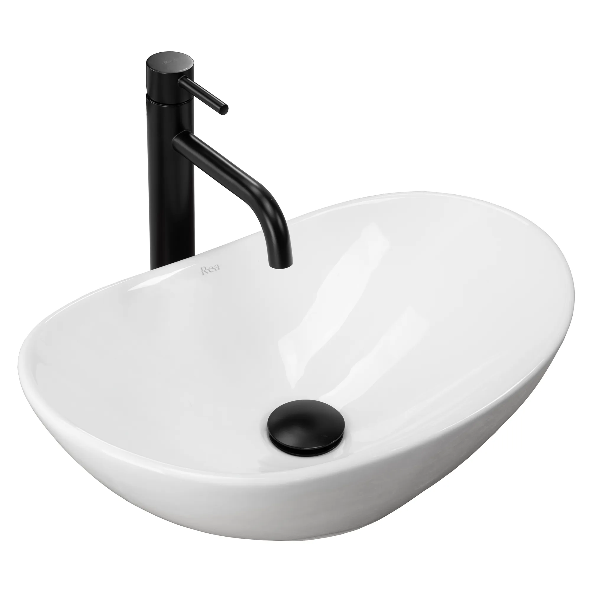 Lavoar pe blat formă semiovală lungime 47 cm culoare alb model Royal Mini White