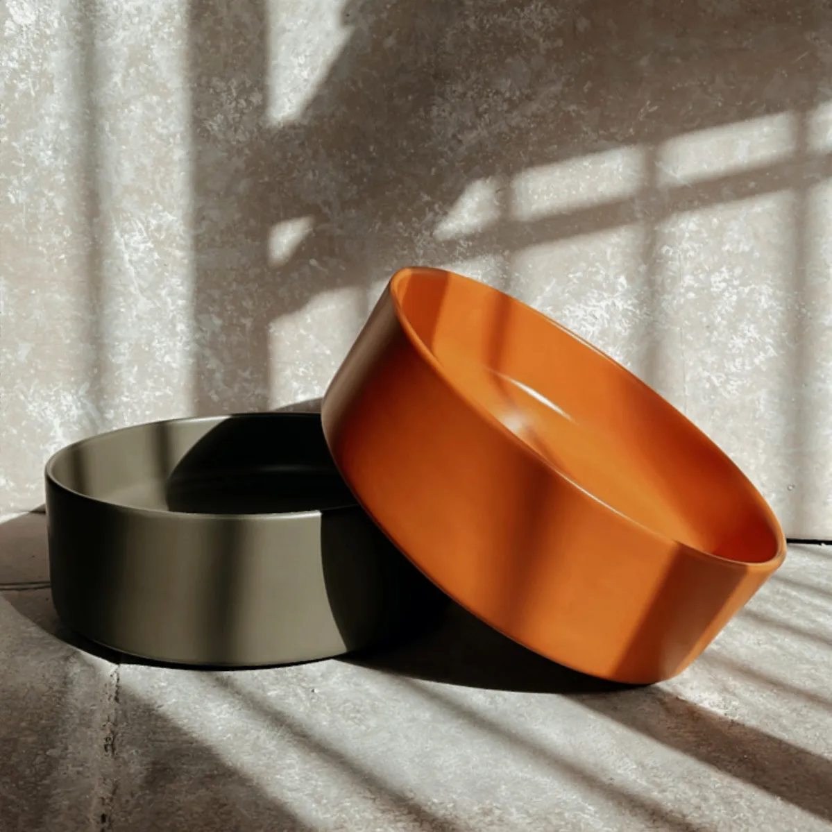 Lavoar pe blat formă rotundă lungime 37 cm culoare portocaliu model Sami Terra Mat [4]