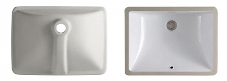 Lavoar încastrat sub blat formă dreptunghiulară lungime 46 cm culoare alb model Adela [4]