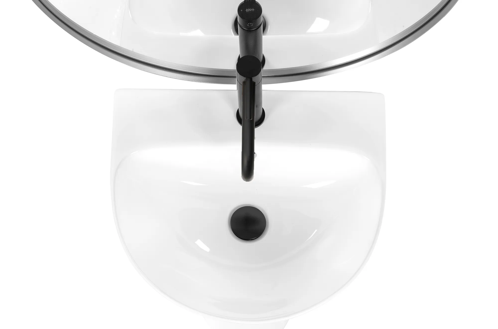 Lavoar independent formă semiovală înălțime 83.5 cm culoare alb model Rita Slim [4]
