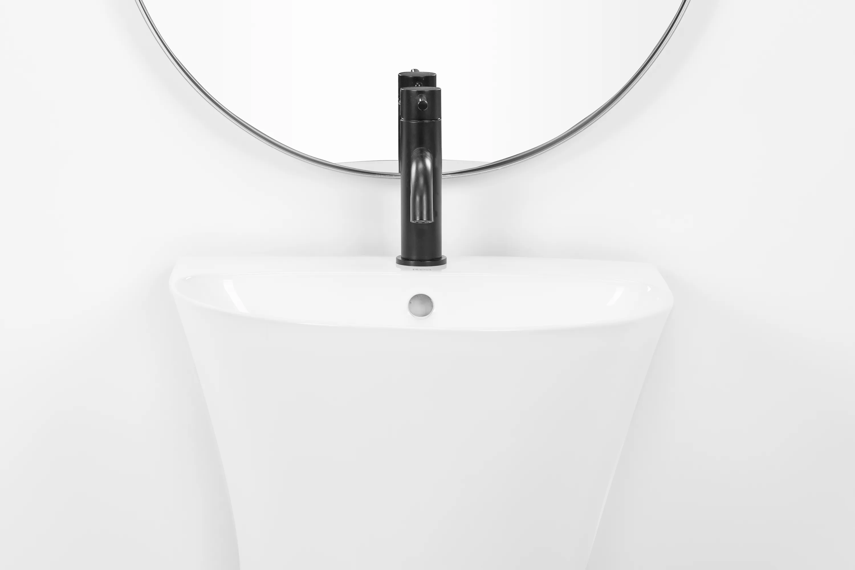 Lavoar independent formă semiovală înălțime 83.5 cm culoare alb model Rita Slim [2]