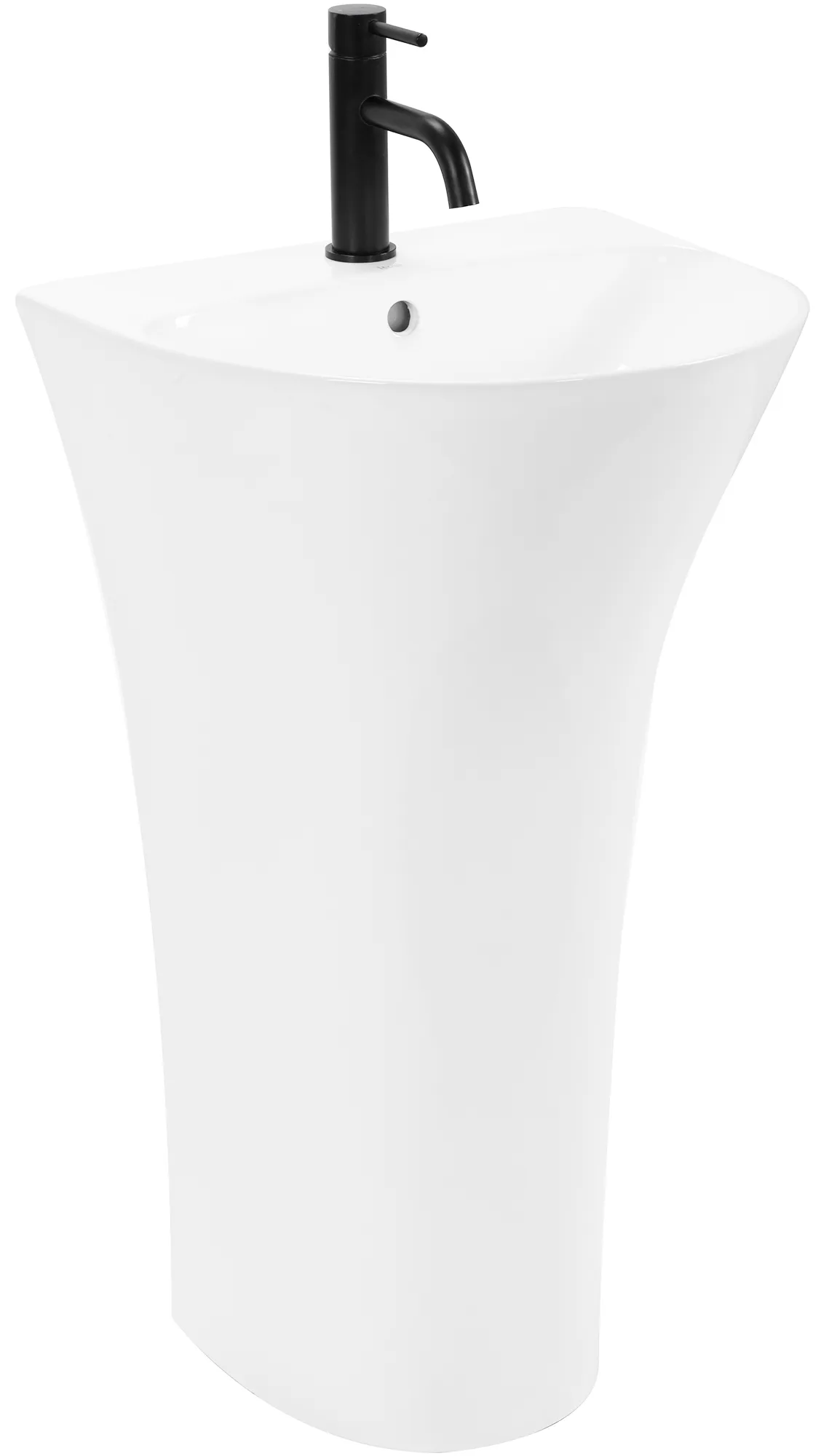 Lavoar independent formă semiovală înălțime 83.5 cm culoare alb model Rita Slim