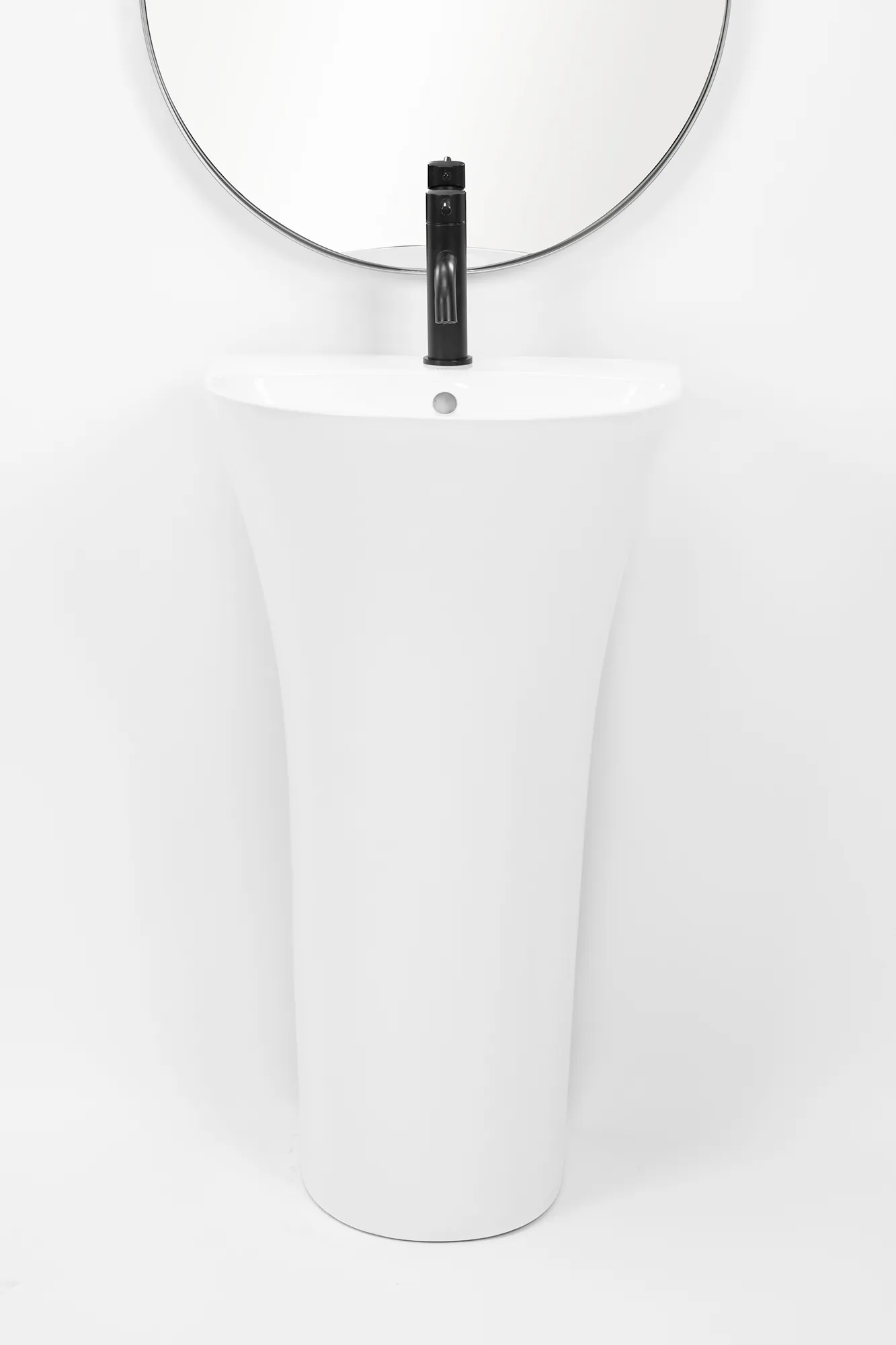 Lavoar independent formă semiovală înălțime 83.5 cm culoare alb model Rita Slim [1]