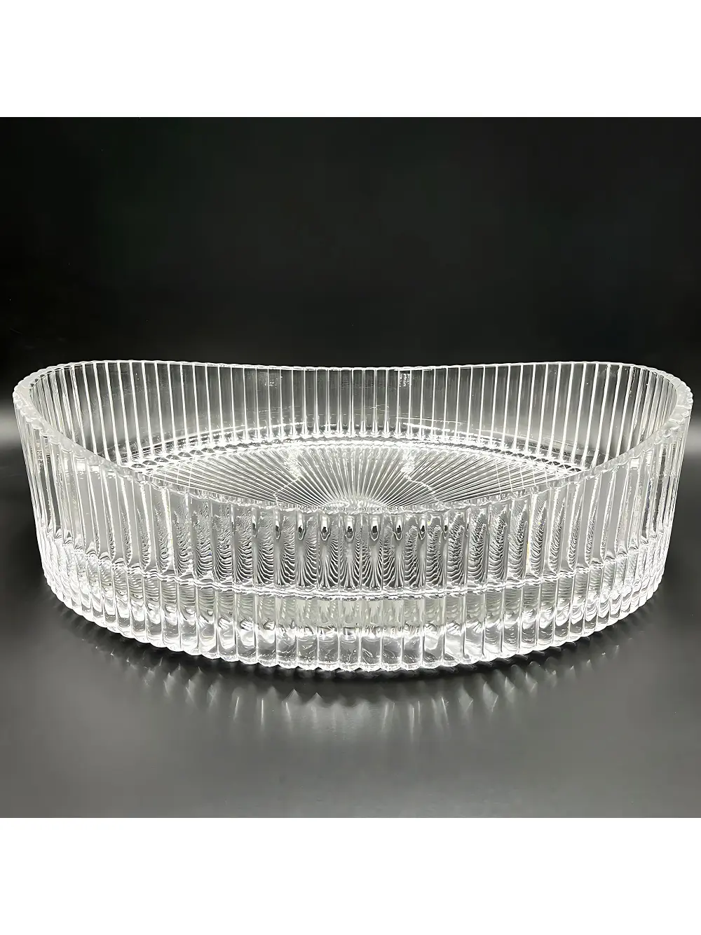 Lavoar pe blat formă ovală lungime 50 cm culoare transparentă model Harper Transparent [2]