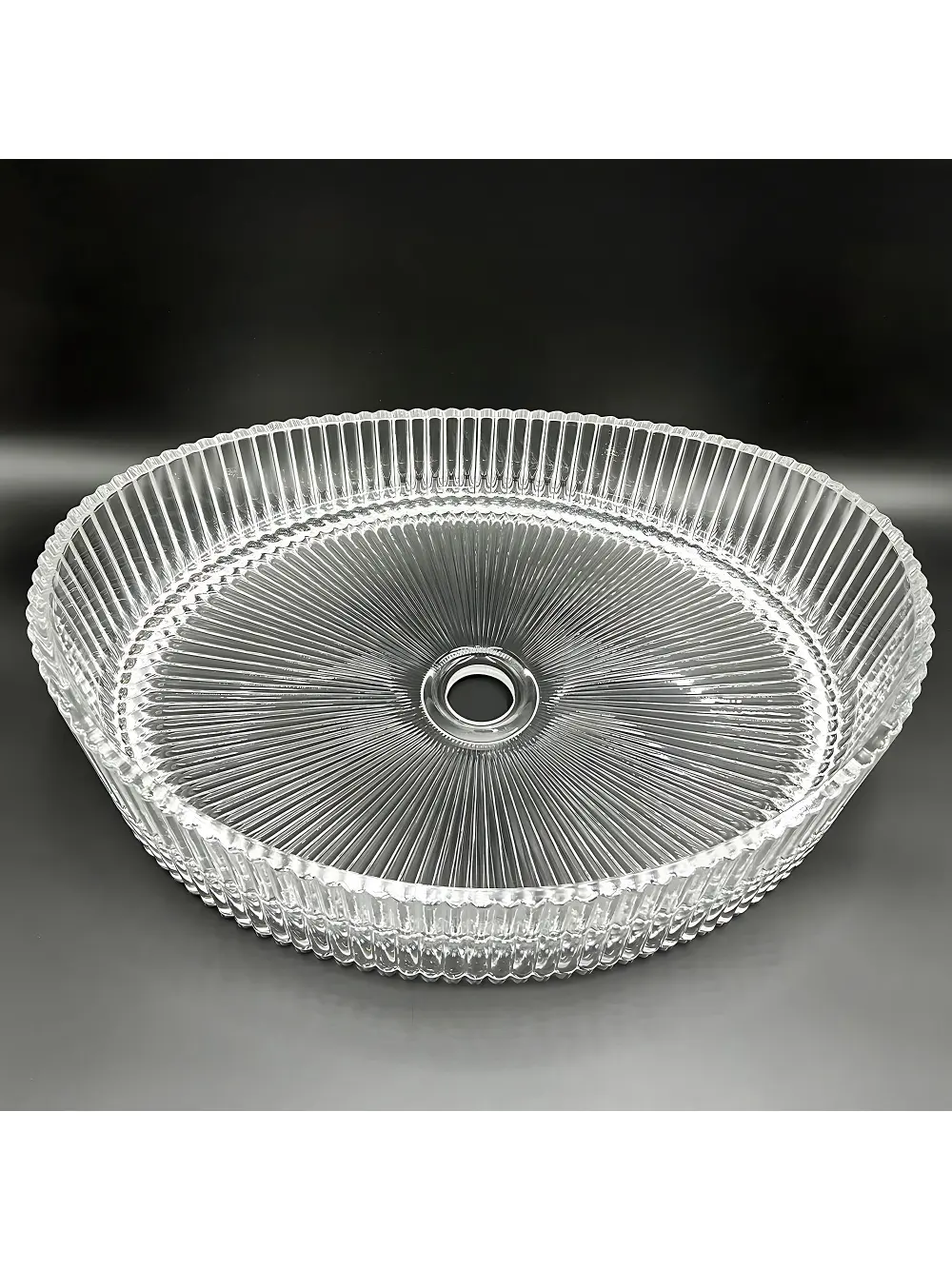 Lavoar pe blat formă ovală lungime 50 cm culoare transparentă model Harper Transparent [5]