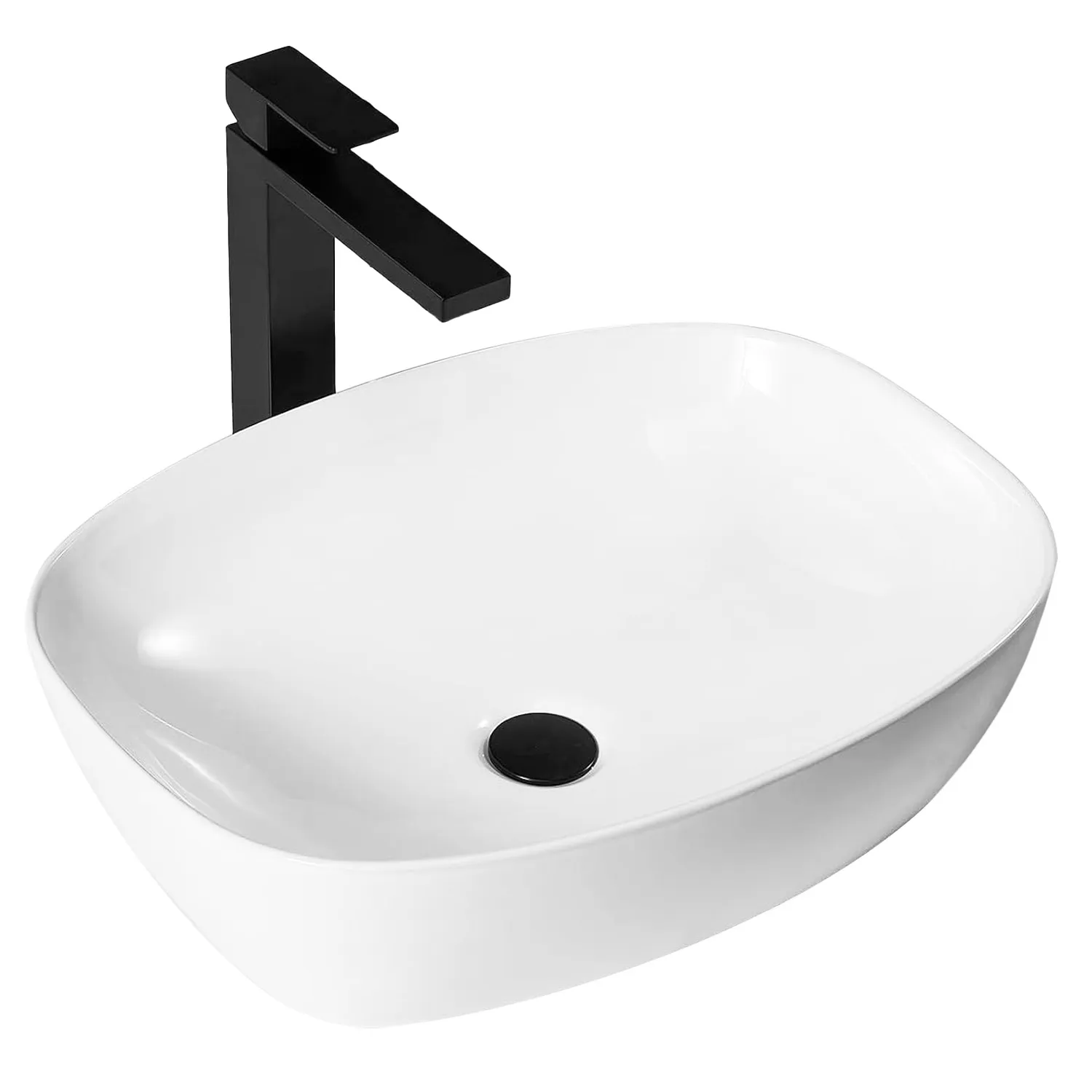 CHIUVETE / LAVOARE - Lavoar pe blat formă dreptunghiulară lungime 49 cm culoare alb model Freja White
