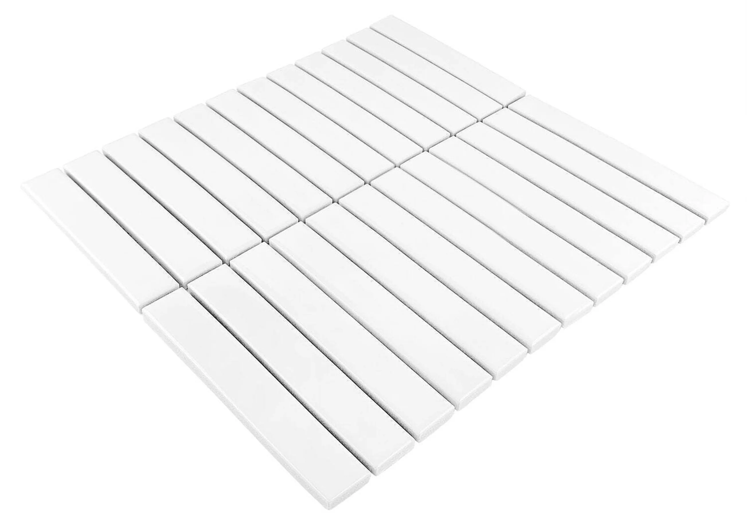 Mozaic decorativ pentru interior culoare alb finisaj semi lucios material ceramică model White 133420 [3]