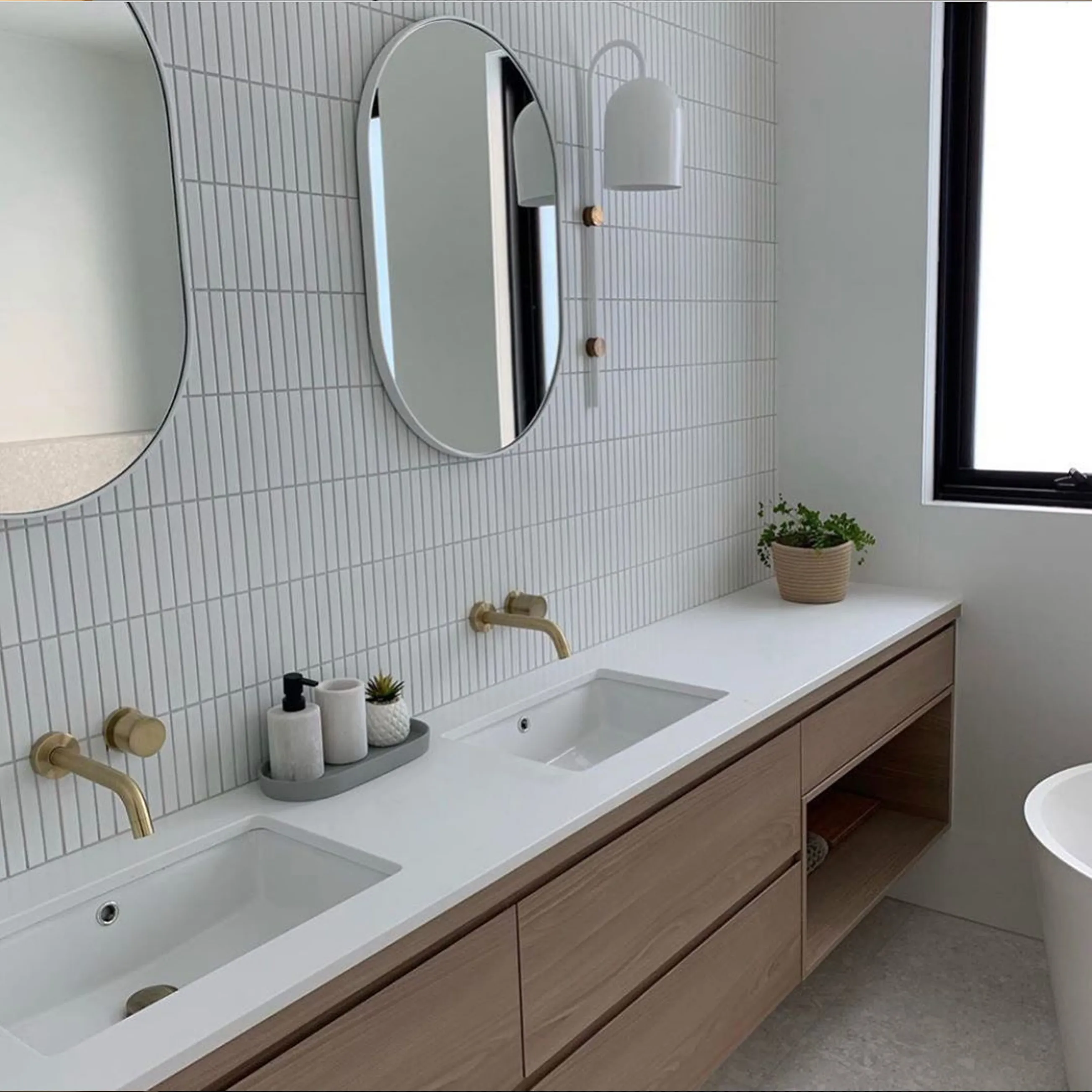 Mozaic decorativ pentru interior culoare alb finisaj semi lucios material ceramică model White 133420 [7]