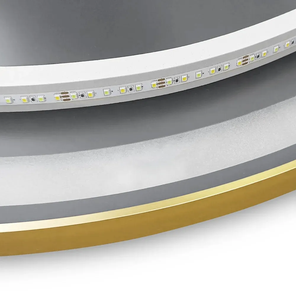 Oglindă cu LED și funcție de dezaburire formă rotundă culoare auriu periat mărime 80 cm model MMJ Brushed Gold [8]