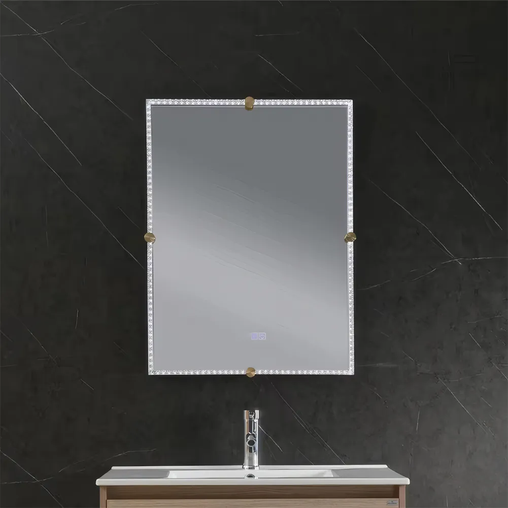Oglindă LED mărime 60x80 cm formă dreptunghiulară model BL808 Contemporan Cristal [2]