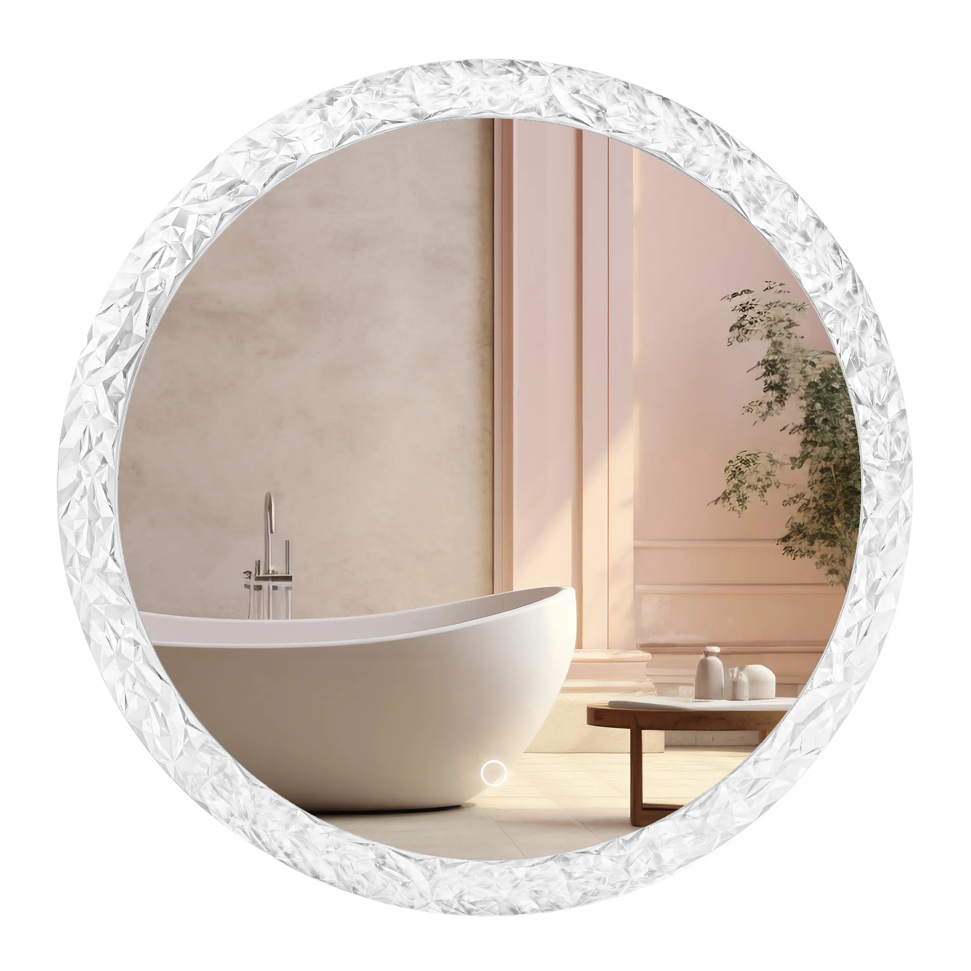 ACCESORII BAIE - Oglindă LED mărime 60 cm formă rotundă model Contemporan Cristal YH-3562