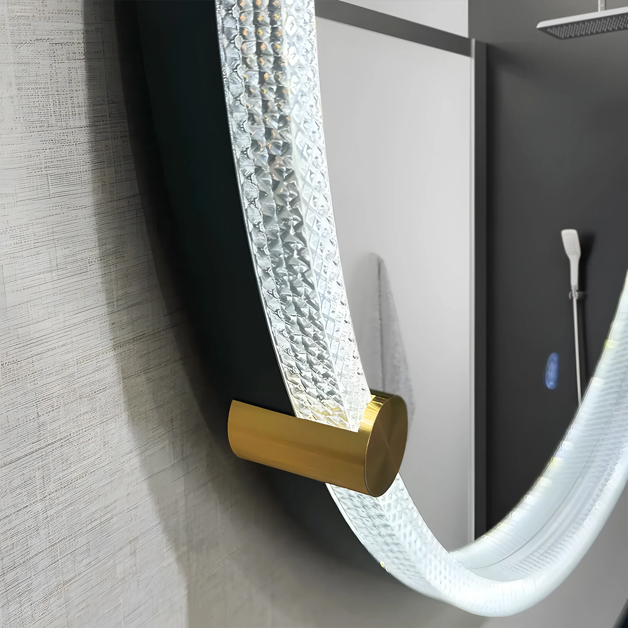 Oglindă LED și funcție de dezaburire mărime 70 cm formă rotundă model Cristal BL805 [1]