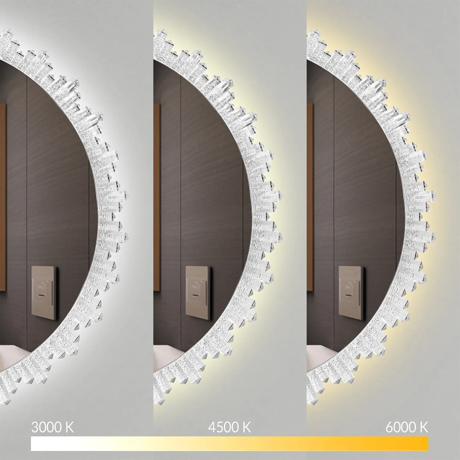 Oglindă LED și funcție de dezaburire mărime 80 cm formă rotundă model Cristal X013 [5]