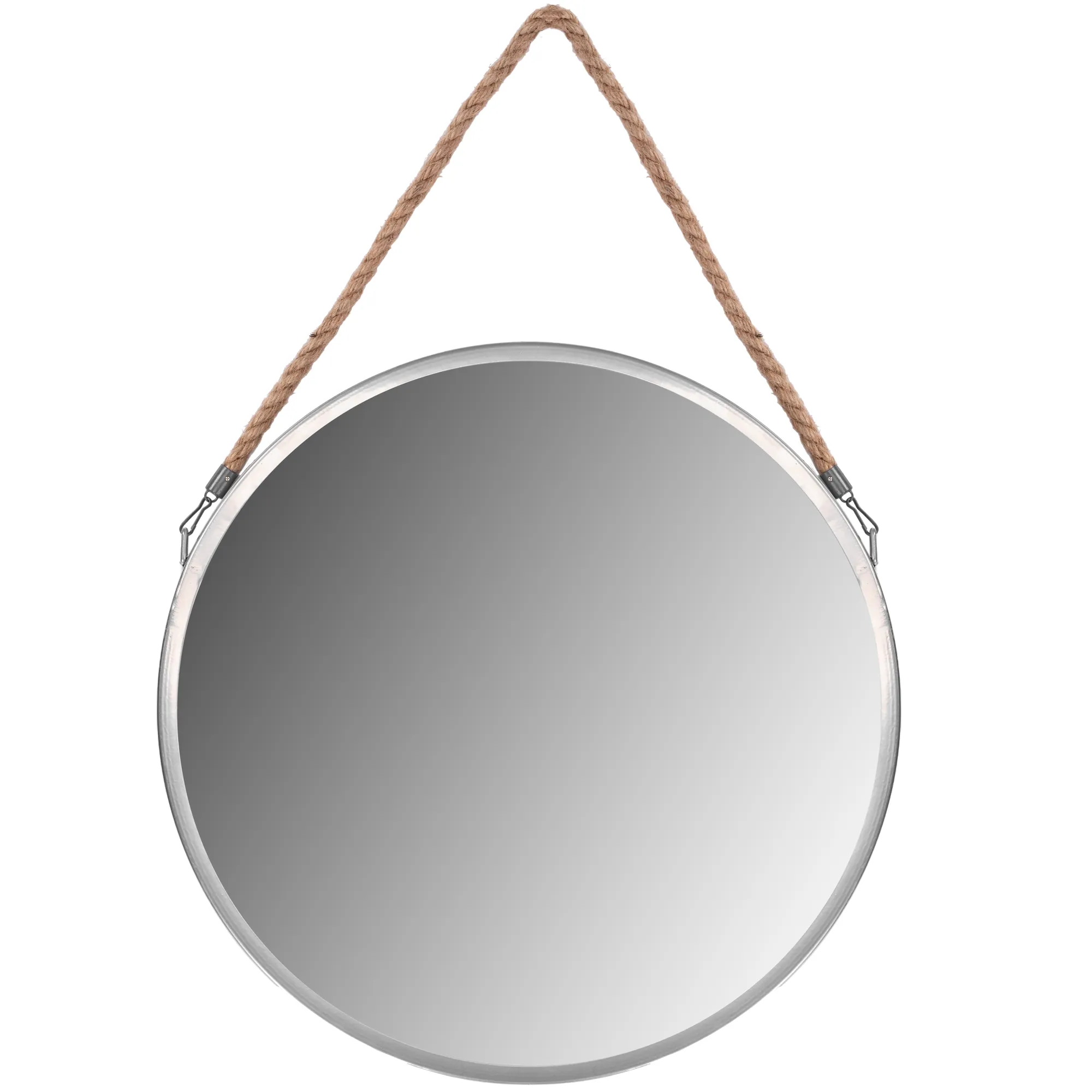 ACCESORII BAIE - Oglindă rotundă cu ramă gri lucios mărime 40 cm model KLMH-0410S-1