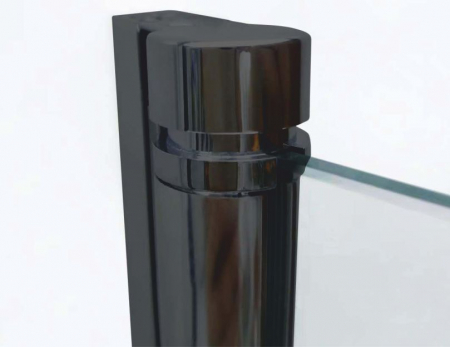 Paravan mobil pentru cadă mărime 90x140 cm profil negru sticlă transparentă securizată model WST08 [3]