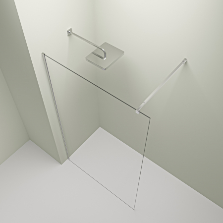Perete de duș Walk-In mărime 90 cm culoare profil crom sticlă securizată de 8 mm model SD90 [3]