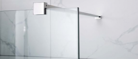 Perete duș Walk-In mărime 60 cm culoare crom lucios sticlă securizată de 8 mm model WST 07 [3]