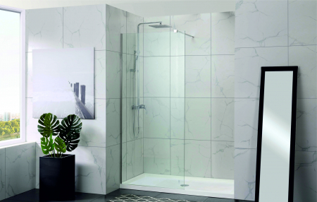 TOATE PRODUSELE - Perete duș Walk-In mărime 60 cm culoare crom lucios sticlă securizată de 8 mm model WST 07