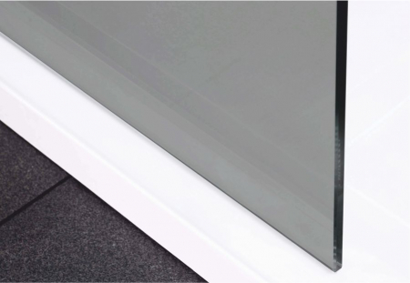 Perete duș Walk-In mărime 80 cm finisaj negru mat sticlă fumurie securizată de 8 mm model WST 07 [4]