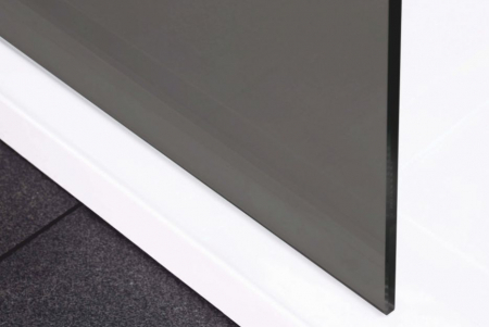 Perete duș Walk-In mărime 80 cm finisaj negru mat sticlă securizată degrade de 8 mm model WST 07 [4]