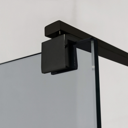 Perete duș Walk-In mărime 120 cm finisaj negru mat sticlă fumurie securizată de 8 mm model WST 12 [6]