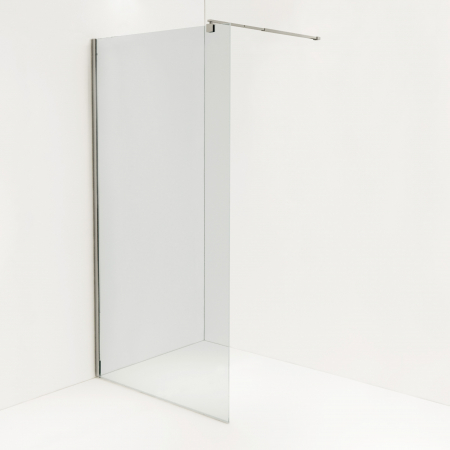 Perete de duș Walk-In mărime 120 cm culoare crom lucios sticlă securizată de 8 mm model WST 12