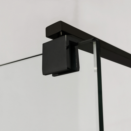 Perete duș Walk-In mărime 120 cm finisaj negru mat sticlă securizată de 8 mm model WST 12 [5]