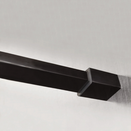 Perete duș Walk-In mărime 120 cm finisaj negru mat sticlă securizată de 8 mm model WST 12 [7]