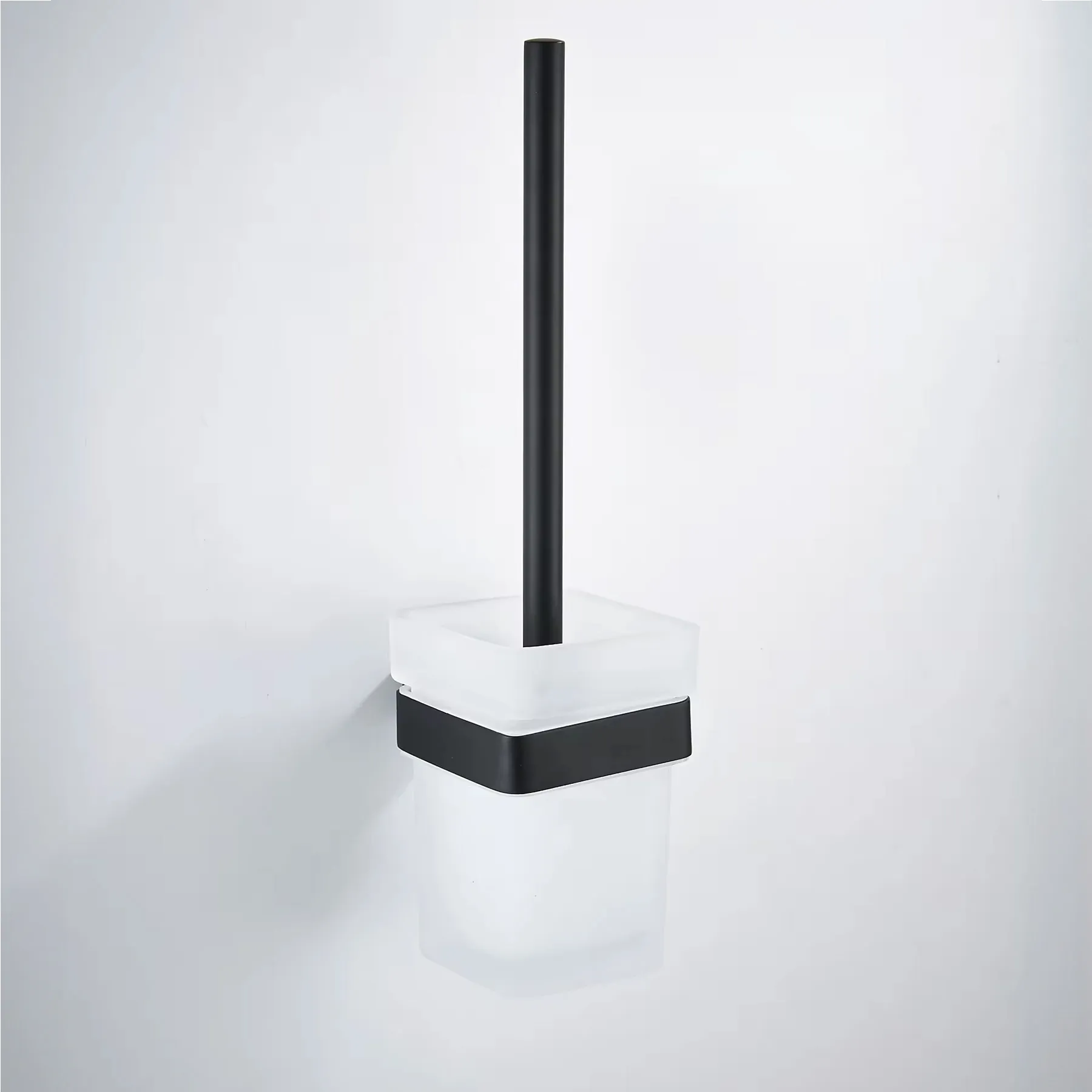 Perie Wc cu suport finisaj negru mat model pătrat 332918 Erlo 05 Black [1]