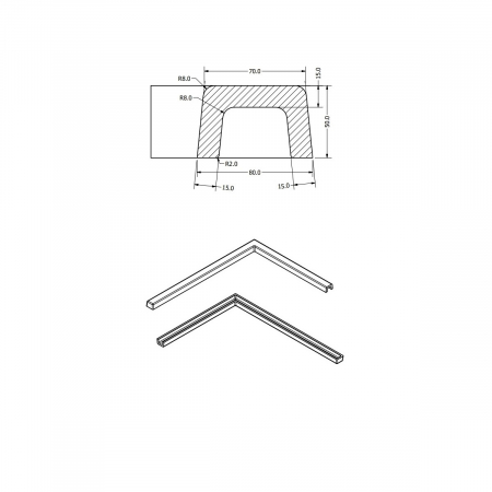 Prag pentru cabină de duș mărime 80x80 cm culoare alb din compozit model West [3]