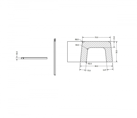 Prag de duș drept mărime 120 cm culoare alb din compozit pentru pereți de duș WALK IN model West [4]