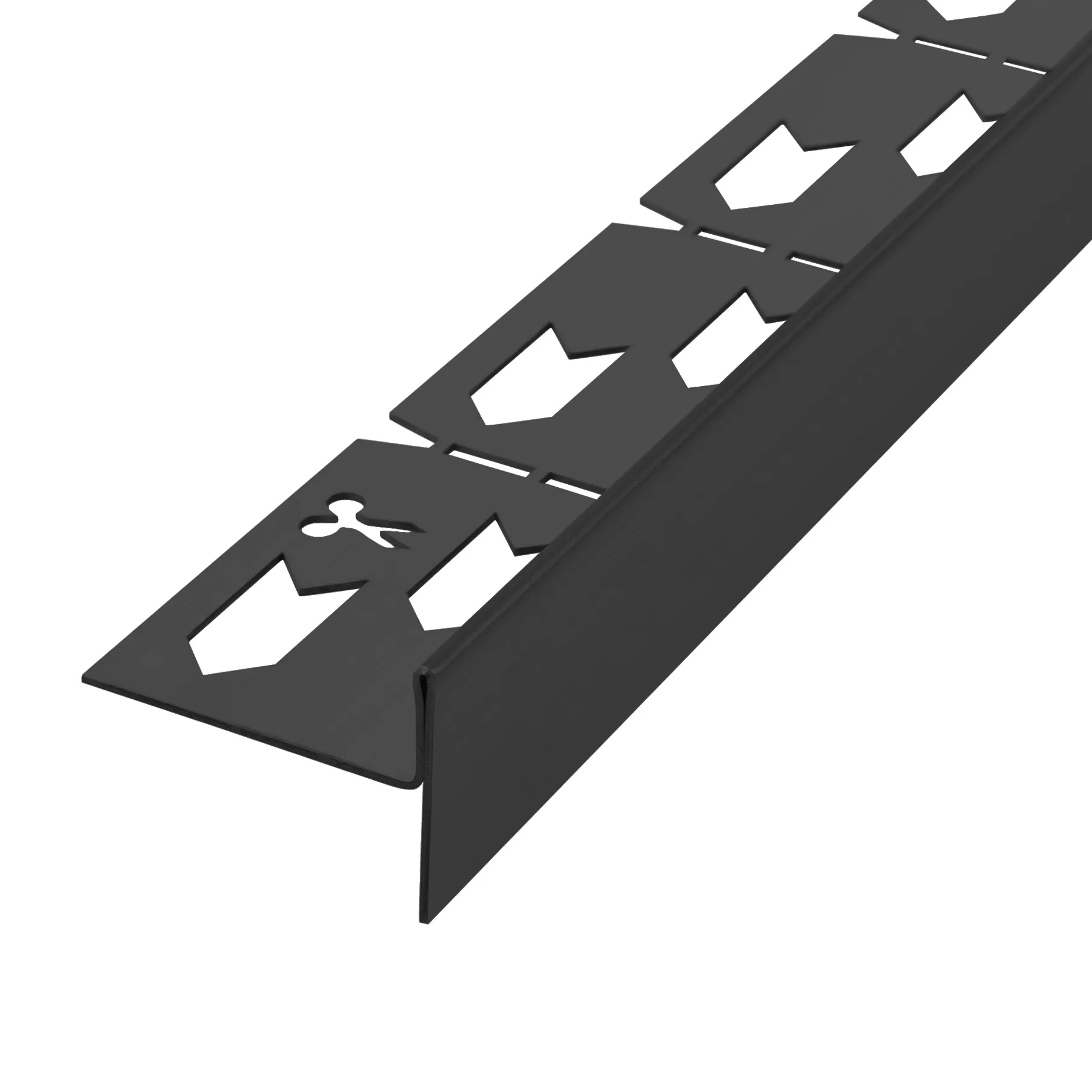 ACCESORII BAIE - Profil de pantă pentru perete de duș walk-in lungime 100 cm culoare neagră pentru partea dreaptă