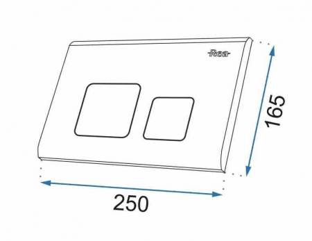 Buton pentru cadru wc încastrat culoare crom model rotund E5698 - Rea [1]