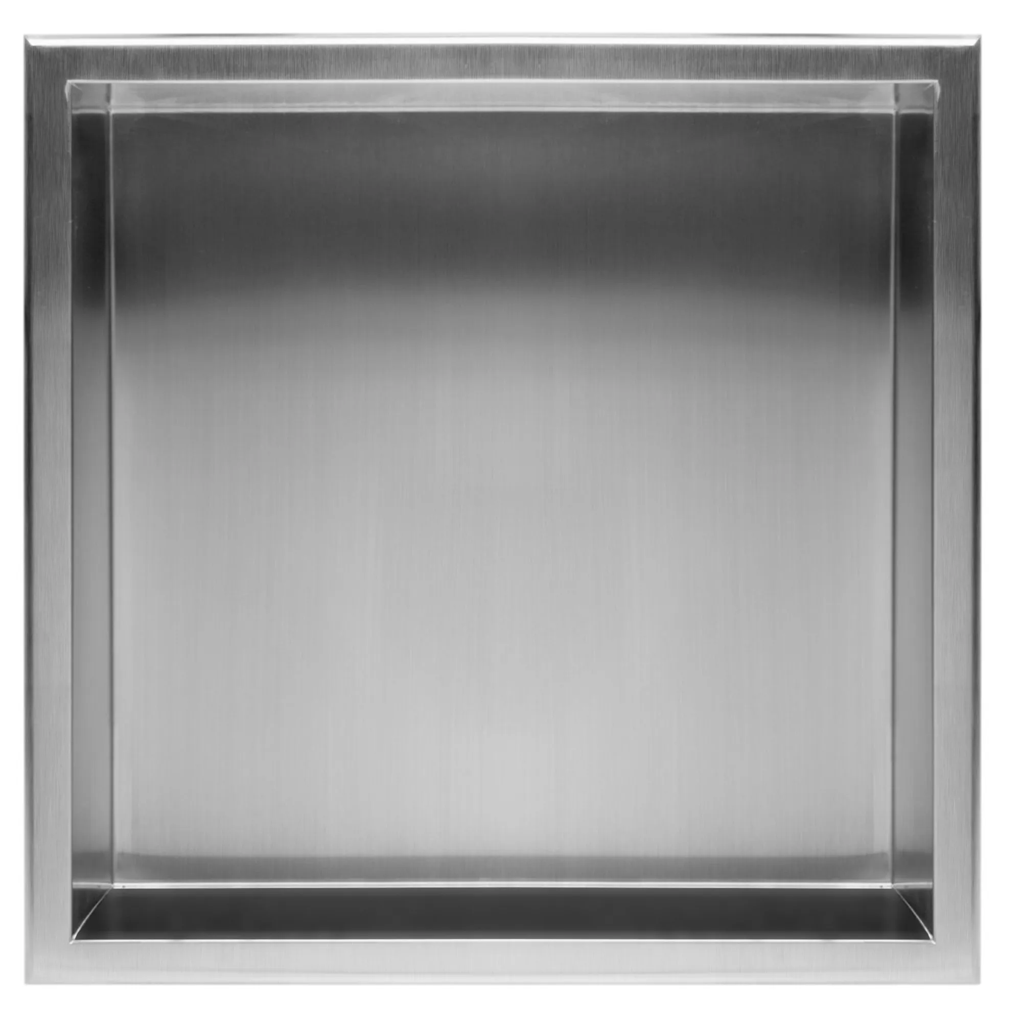 Raft baie încastrat în perete mărime 30x30 cm culoare crom periat model pătrat Chrome Brushed [4]