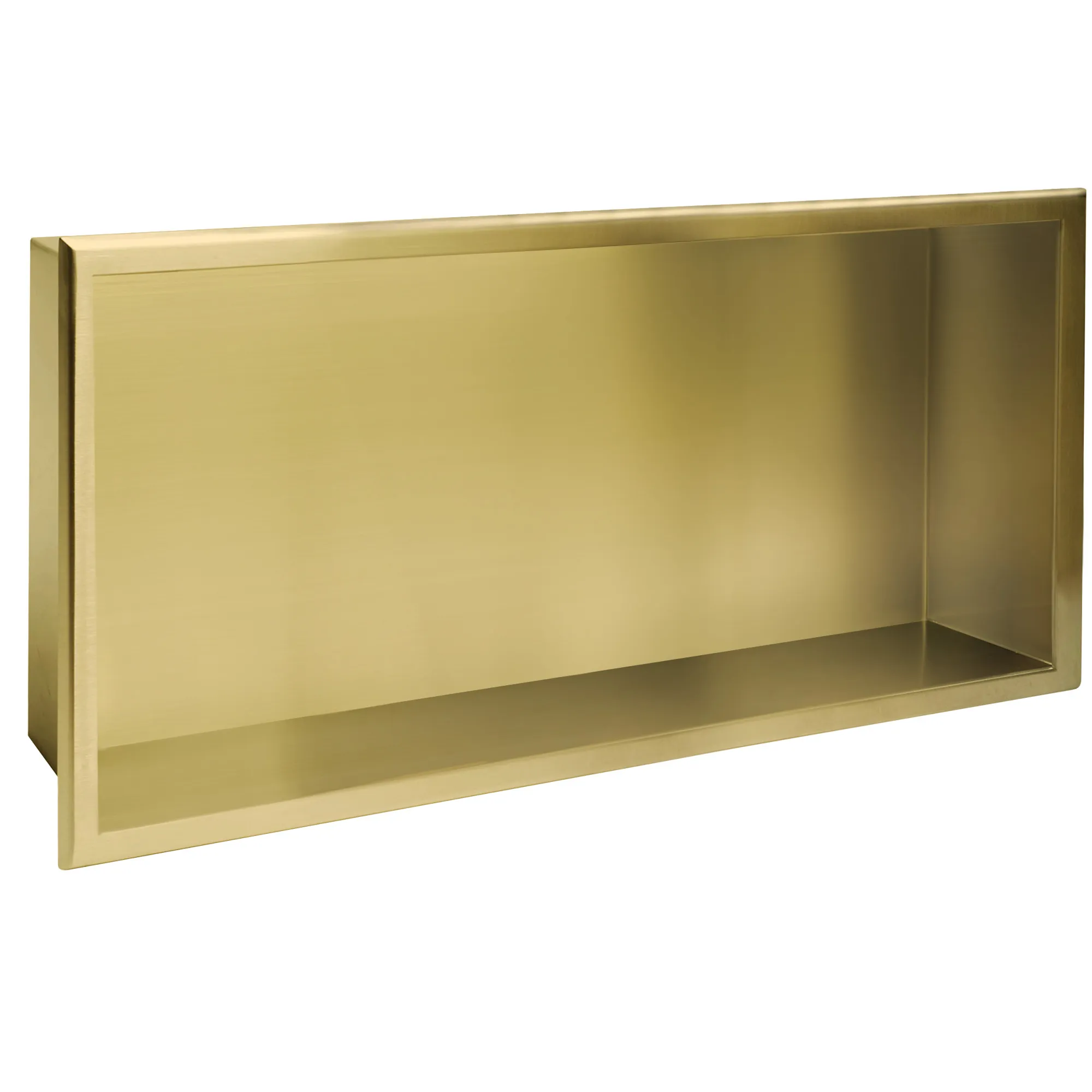 ACCESORII BAIE - Raft baie încastrat în perete mărime 30x60 cm culoare auriu periat model dreptunghiular Gold Brushed