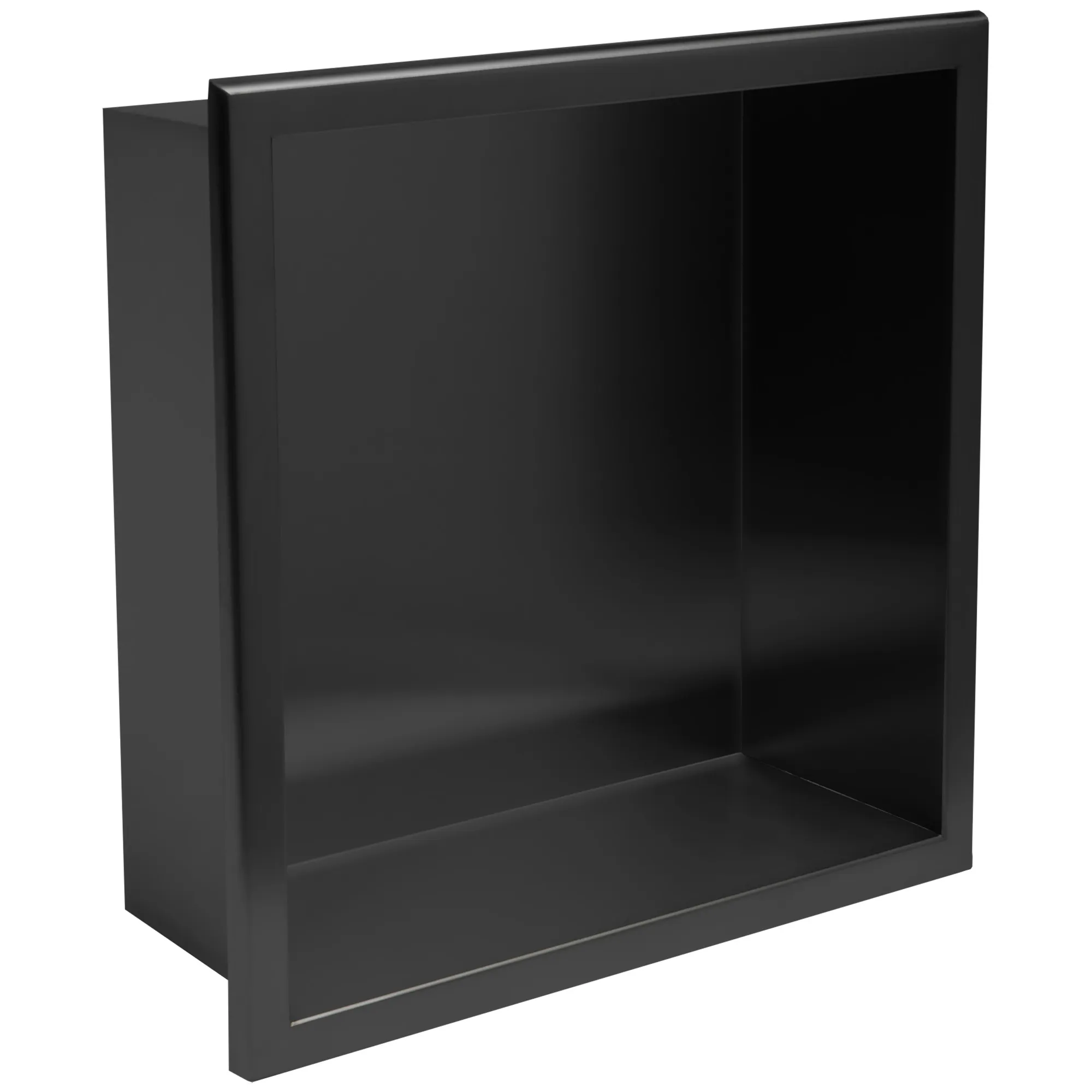 ACCESORII BAIE - Raft baie încastrat în perete mărime 30x30 cm culoare negru mat model pătrat Black Matt