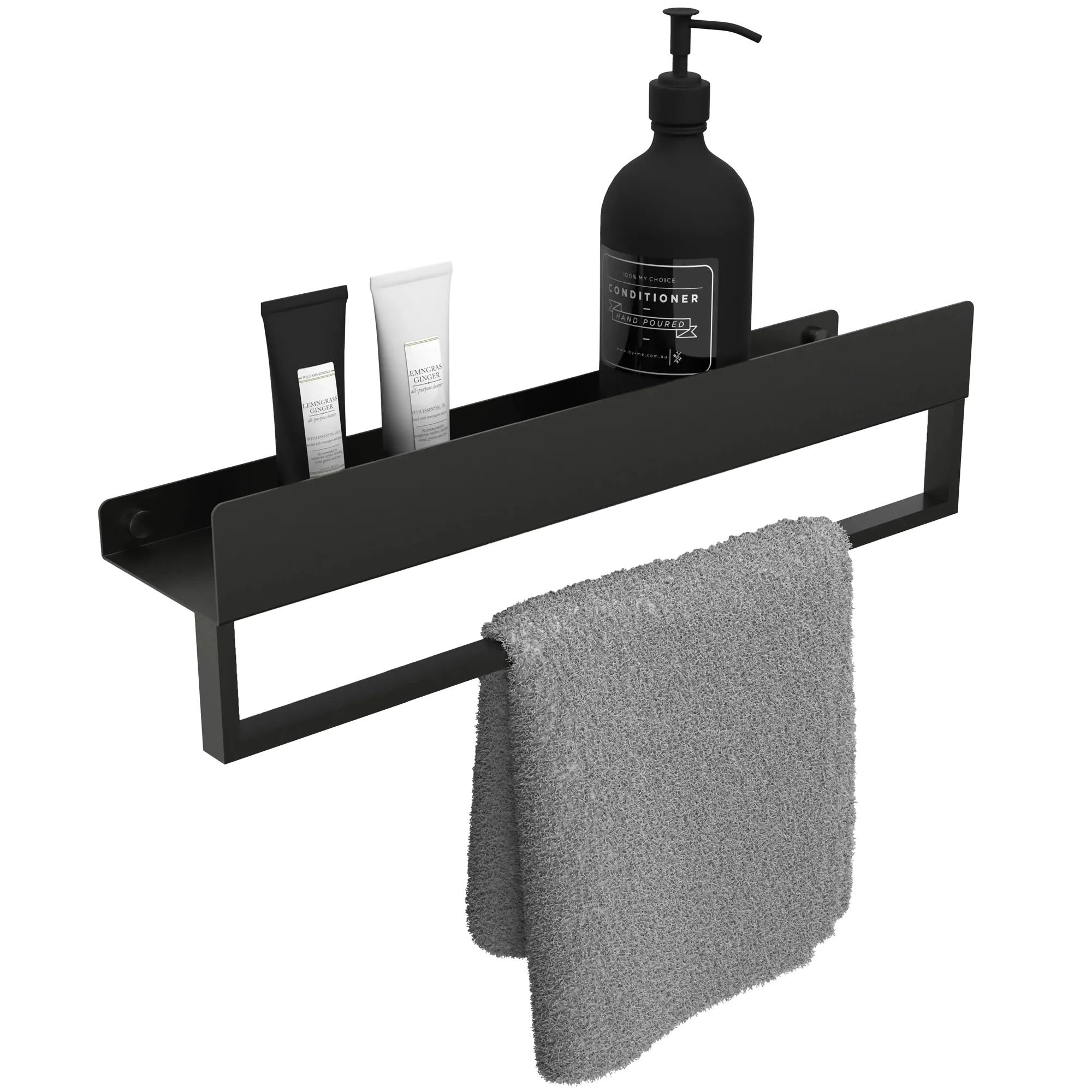 ACCESORII BAIE - Raft pentru baie lungime 45 cm culoare negru mat model SF01 Black Matt