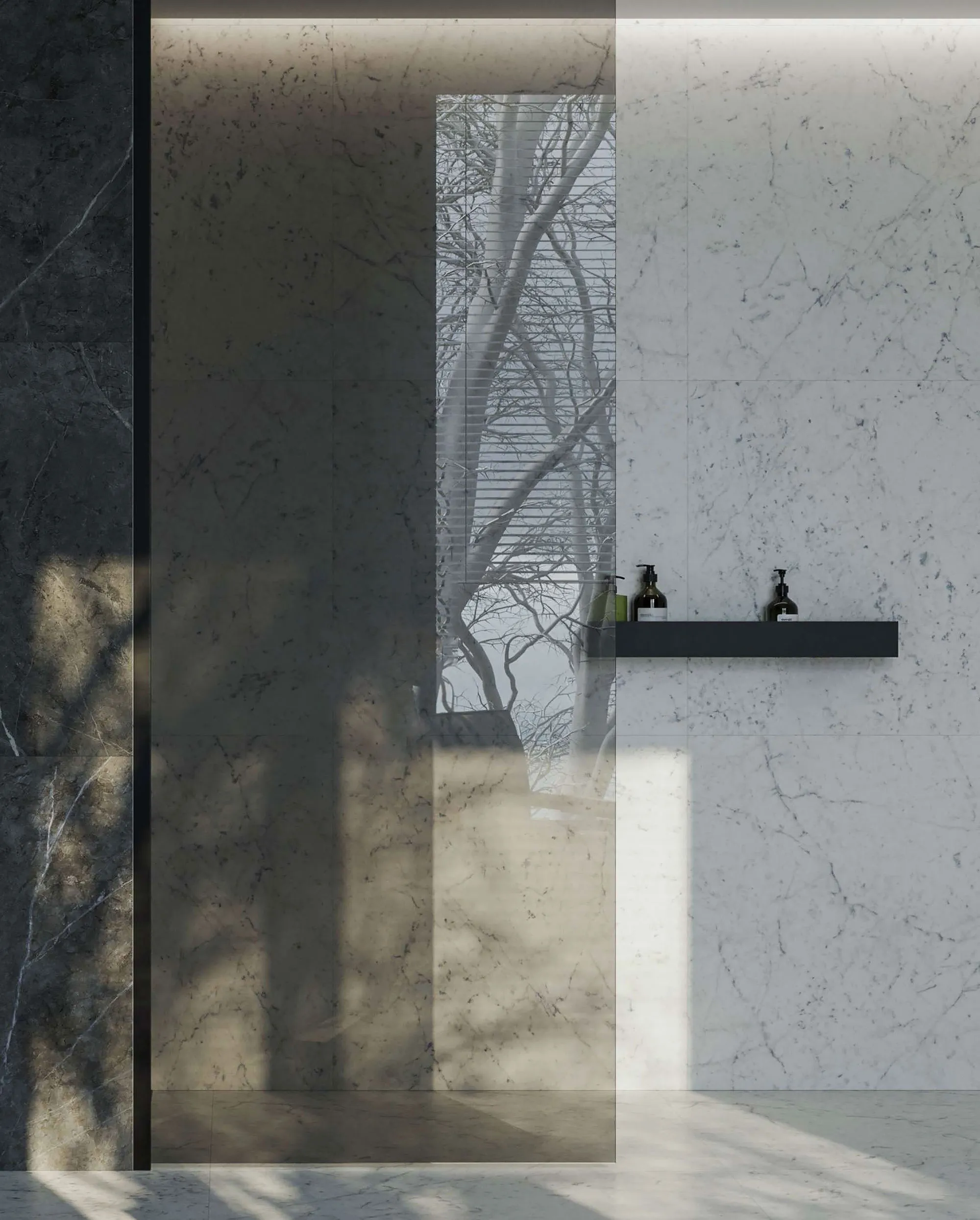 Raft pentru baie lungime 60 cm culoare negru mat model SF02 Black Matt [2]